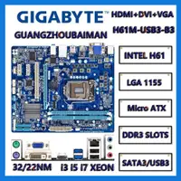 在飛比找蝦皮購物優惠-主板英特爾技嘉 GA-H61M-USB3-B3 DS2 d2