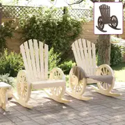 Rocking Adirondack Chairs Outdoor Chair Armchair Garden Solid Wood Fir vidaXL