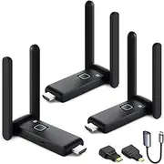 Wireless HDMI Transmitter and Receiver, Multi TV Extension (up to 1 Transmitter to 4 Receivers), HDMI Radio Transmission Supports Video Streaming from Laptop to HDTV/Projector/Tab (2 Receivers)