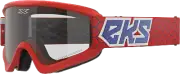 EKS GOX Flat Out Goggle RED/WHITE/BLUE CLEAR 067-60455