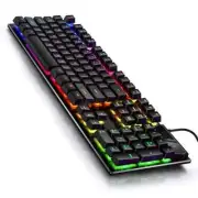 LED Backlit USB Mechanical Keyboard (white or black, 104 Keys)
