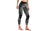 Skins Series-3 WomenS 7/8 Tights Black Angle Running Activewear