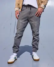 [Lucid] Lucid Men's Provision Joggers Pants in Washed Grey Size Large L Washed Grey