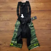 Ale Cycling Mens 2XL Bibshorts Compression Shorts Bib PRR Green Camo Black XXL