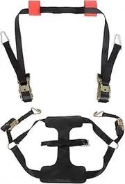 Porotmotor Motorcycle Tie-Down Strap Kit, Front Handlebar & Rear Wheel Tie Down Straps, Heavy Duty 1,500 lbs Break Strength with Ratchet Straps for Motorcycle Transport
