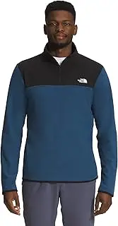 [THE NORTH FACE] Men's TKA Glacier Quarter Zip Jacket, Shady Blue/TNF Black, X-Large