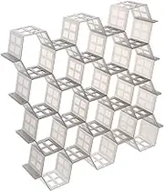 Angoily 1Set Honeycomb Drawer Divider Plastic Partition Organizer for Storage Space Saving for Dressers Closets Transparent