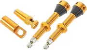 ULTECHNOVO 4pcs Valve Adapter Kit Bike Tire Inflator Chuck for Air Compressor Tubeless Valve Stems Valve Stem Cap Bicycle Tire Cap