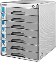 VUCICA Desktop File Storage Cabinet, Multi-Layer Office Supplies A4 File Cabinet, File Classification Management, Aluminum Alloy (Size : 7-Layers)
