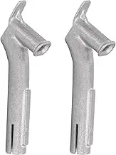 2PCS Stainless Steel Oval Head Hot Air Nozzles, Portable Heat Nozzle Tips for Welding PP PVC Material Portable HeatNozzle Tips 5x10mm 8mm End