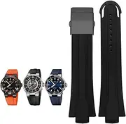 [SKXMOD] 24mm*12mm Lug End Rubber Waterproof Watchband For Oris Wristband Silicone Watch Strap Stainless Steel Folding Clasp