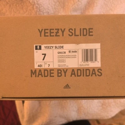 Glow Green Yeezy Slides