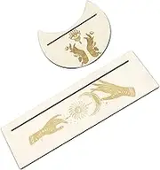 KONTONTY 1 set Wooden Tarot Card Stand Holder for Moon Phase Cards Lightweight Handmade Display for Home Altar Restaurant Unique Decorative Divination Tool