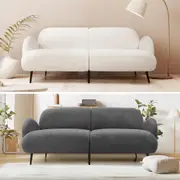 Levede Boucle Sofa 3 Seater Sherpa Fleece Upholstered Lounge Modern Couch Office