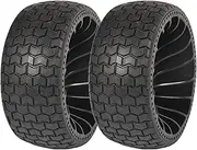 MARASTAR 31426-2PK 15x6.00-6 Tire and Wheel Assembly, Flat-Free Flex Tire, Replacement Riding Lawn Mower Front Tires, 2 pack