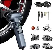 Tire Inflator Portable Air Compressor, 150 PSI Air Pump Tires with Digital Pressure Gauge, LED Light, Window Hammer, Seatbelt Cutter, Cordless Tires Pump for Car, Bike, Ball