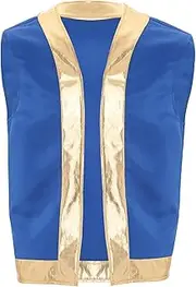[HULIJA] Mens Vest Costumes Open Front Waistcoat Toad Cosplay Fancy Dress Up