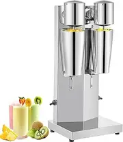 VEVOR Stainless Steel Electric Milkshake Maker 180W Double Head With 800ml Cup, 2 Speed Adjustable Classic Machine, Silver