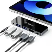iPad Pro USB C Hub Adapter, 5 in 1 Dongle with 4K@60Hz HDMI, Type C to 3.5mm ...