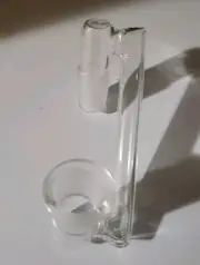 Clear Drop Down 18mm Male to 18mm Female Side Extender Glass Adapter