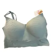 New Pink Mint Lightly Lined Wireless Pull Over Bralette Size S Comfy Lounge