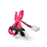 2.08ft SAS 29 Pin 2X7 SATA Cable - Red
