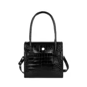 Fashion Alligator Pattern PU Crossbody Handbag Women Solid Color Casual Shoulder Purse Female