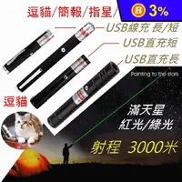 在飛比找生活市集優惠-USB充電筆型手電筒(射程3000米)