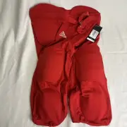 Adidas ADULT Climalite Integrated Pads Football Pants Large Red New With Tags