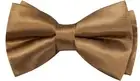 Bow Ties for Men Solid Color Pretied Bowties Handkerchief Light Brown