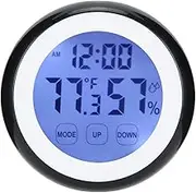 Household Touching Digital Electronic Alarm Clock with Temperature Humidity Display for Home Office Study