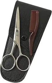 Gogogmee 1 Set Stainless Steel Eyebrow Scissors Durable Trimming Tool for Precision Beard Care for Home Barber Use for Professional and DIY Grooming