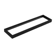 Montangna Glass Shelf with Stainless Steel Frame - Matte Black
