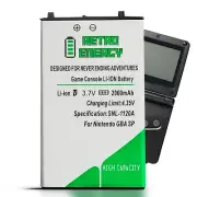 Gameboy Advance SP 2000 mAh Rechargeable Battery GBA Lithium Ion LARGEST BATTERY