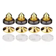 Speaker Spike Golden Copper Stand Feet Cone Base Pads Stick-on Shockproof Mat J