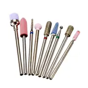 9Pcs 3/32 Inch Electric Nail Drill Bits Cuticle Clean Manicure Pedicure Abrasive Tools Kit