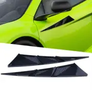 Black-2pc Car Air Flow Intake Scoop Bonnet Simulation Vent Cover Hood Decoration (for: Peugeot)