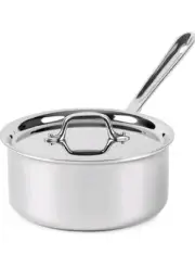 All-Clad D3 3-Ply Stainless Steel Sauce Pan with Lid 3 Quart, Induction, Oven...