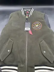 Alpha Industries Wool MA-1 Varsity Bomber Green Jacket Men’s Size Medium NWT