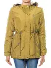 Womens Anorak Jacket Adjustable Fit Lightweight Military Sherpa Lined Cargo Park