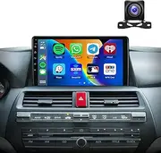 【4G+64G】 for Honda Accord 8th 2008-2013 Android Car Radio Stereo with Wireless CarPlay Android Auto,10.1 inch IPS Touchscreen Car Stereo Bluetooth5.0,GPS,WiFi,SWC,59UI,32EQ AI DSP +HD Backup Camera