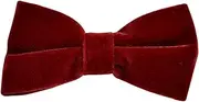 [King & Priory] Boys Dark Red Velvet Pre-Tied Bow Tie, Red, One Size