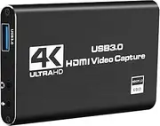 Game, USB 3.0 4K Audio Video with Loop-Out 1080P 60FPS Streaming for, Switch
