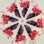 SALE! 16 9.5" Rose and Lilacs #4 Stack 'n Whack Quilt Blocks*Kaleidoscope
