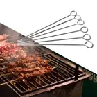 20pcs Ringed Stainless Steel Barbecue Skewer 20/25/30cm BBQ Skewers Garden