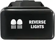 12V 3A ON-OFF Horizontal Push Switch 826SW Laser etched REVERSE LIGHTS dual LEDs in WHITE For Toyota Hilux LandCruiser 70 100 Kluger Prado 120 HiAce FJ Cruiser and more