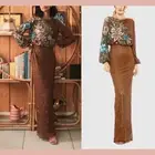 NEW Mac Duggal [ 6 ] 5615 Embellished Floral High Neck Gown Mocha Brown J1417