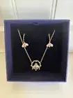 Swarvoski "Bee A Queen" Gold-Tone Czech Crystal Necklace And Earring Jewelry Set
