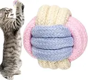 Dog Tug Ball Rope | Durable Puppy Rope Toys | Chewing Cotton Balls for Chewers, Dog Knot Ball Rope Toys, Dogs Teething Chew Cotton Toy for Teeth Cleaning