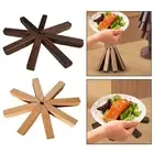 Wooden Trivet for Hot Dishes Non Slip Wood Table Mat for Pot Dishes Utensils